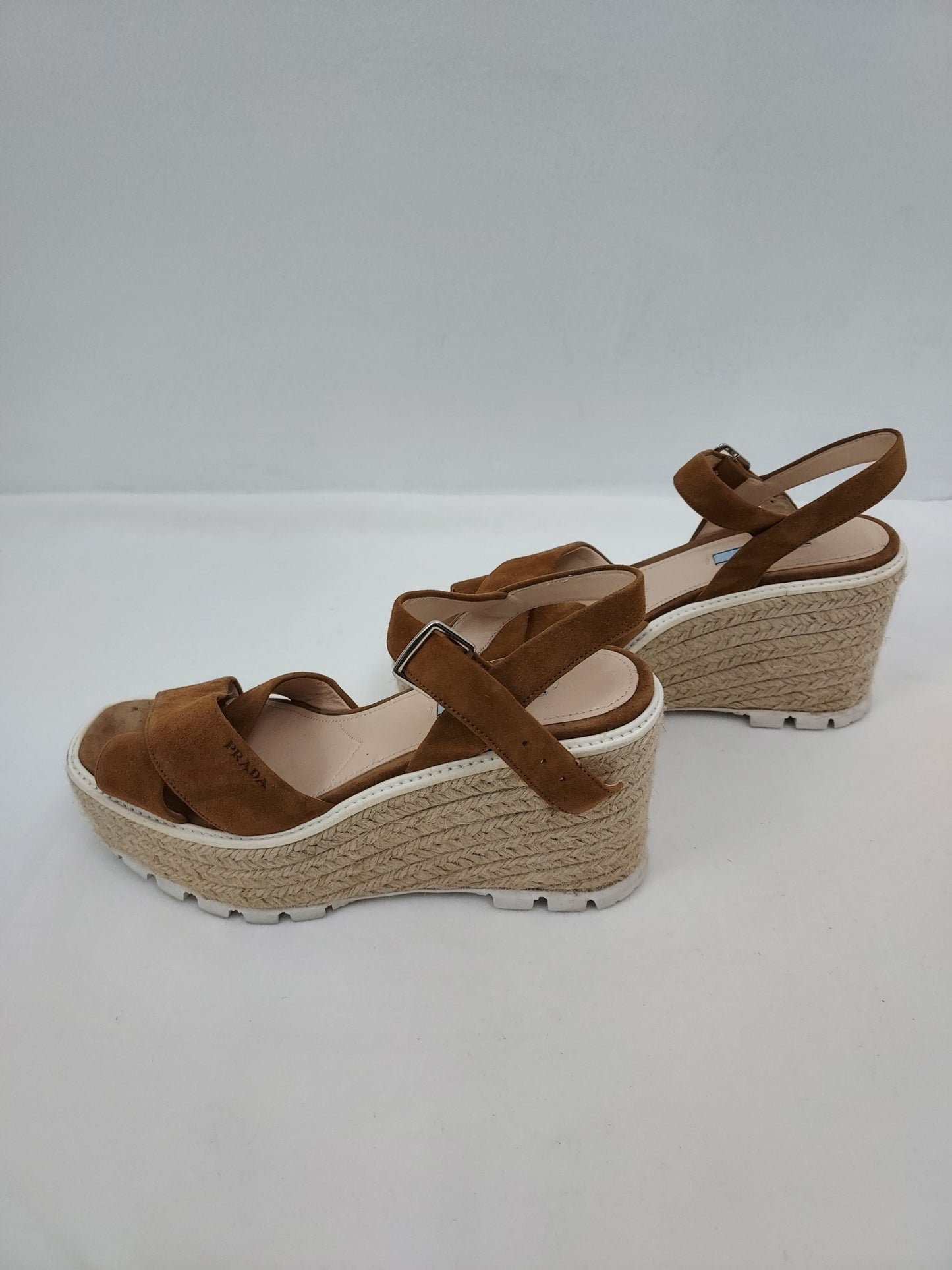 Suede Espadrille Sandals Size 38