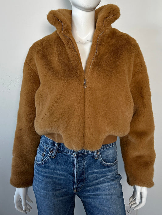 Kacy Faux Fur Bomber Size XXS