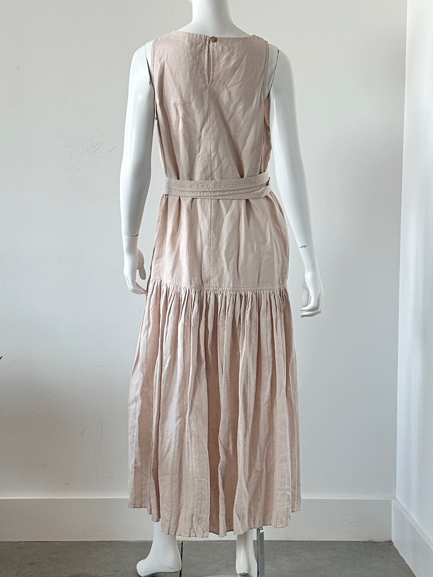 Sleeveless Linen Drop Waist Dress Size XL