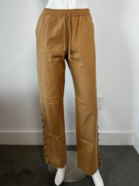 Drawstring Pants with Side Buttons Size Small