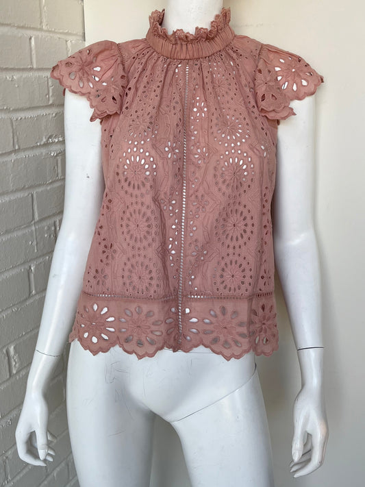 Eyelet Flutter Top Size 2