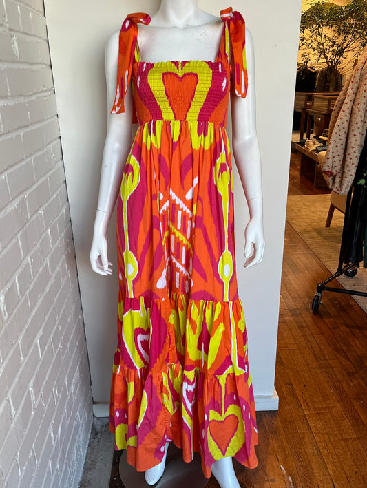 Kelly Ikat Maxi Dress Size Small