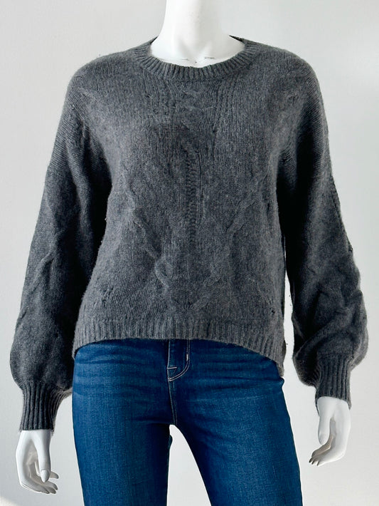 Cable Knit Cashmere Sweater Size Large