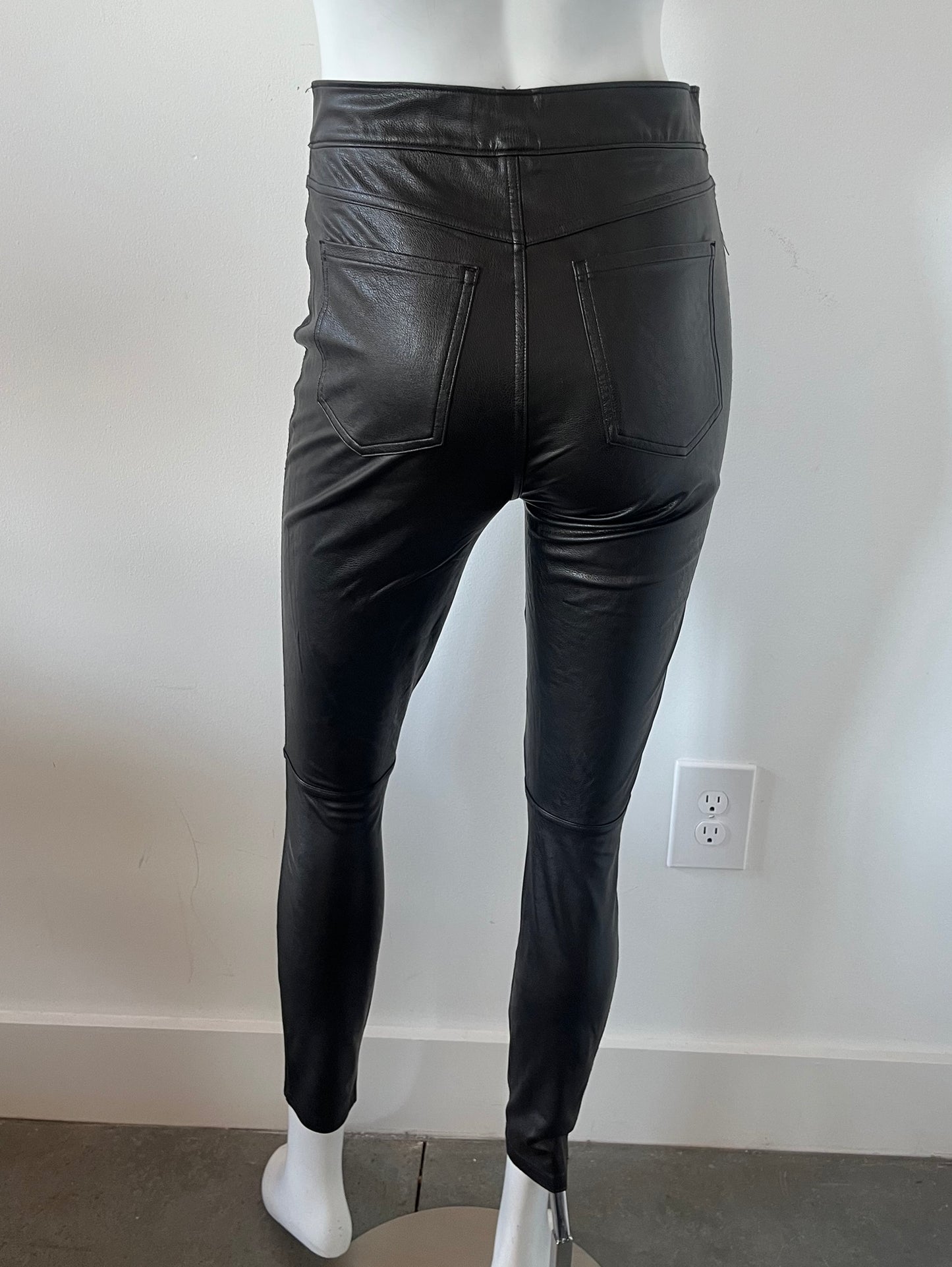 High Rise Vegan Leather Leggings Size Small