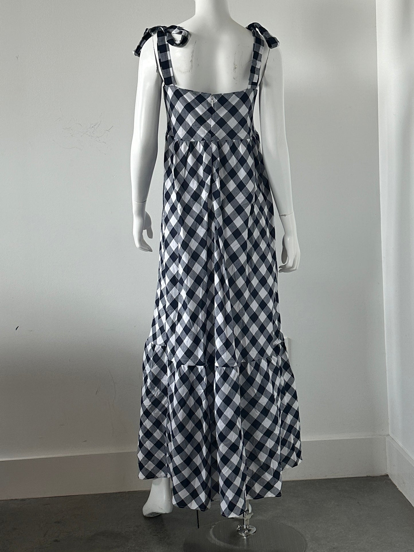 Bridgette Gingham Maxi Dress Size Small