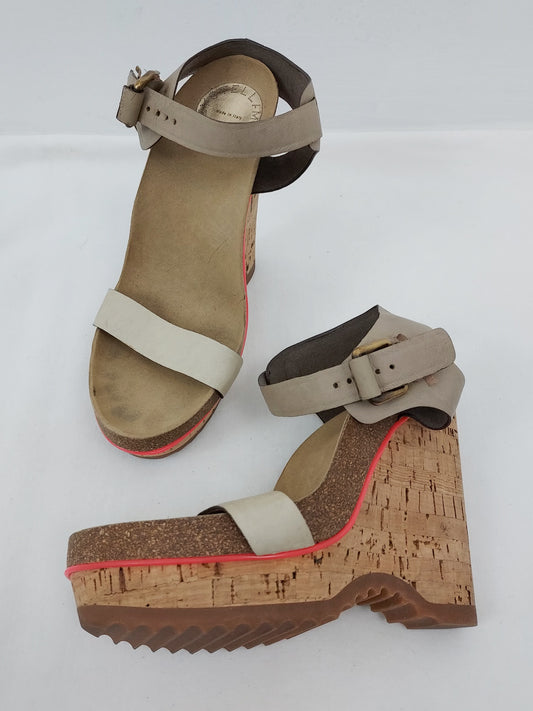 Maia Leather Platform Sandals Size 40