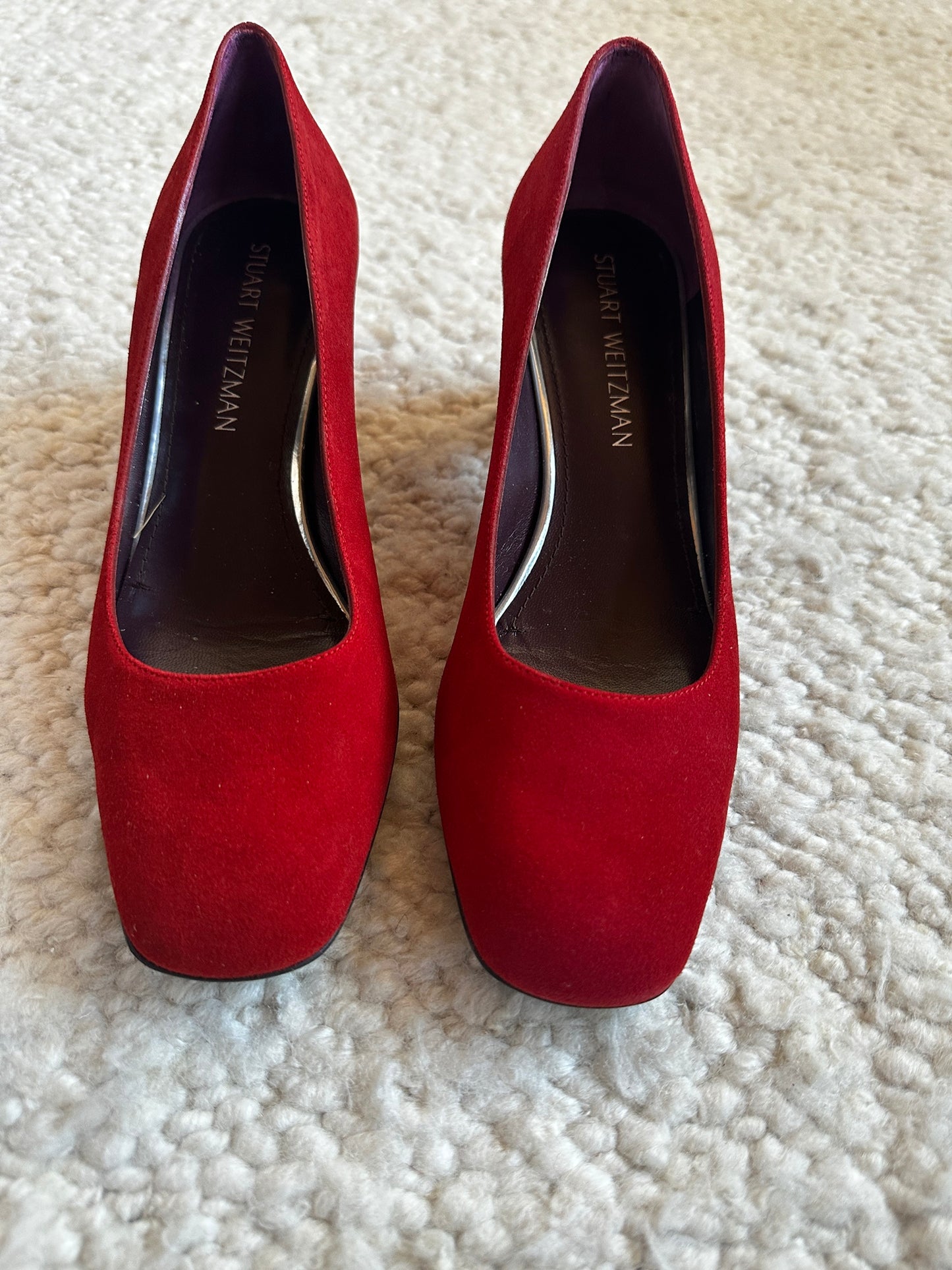 Marymid Suede Mid Heel Pump Size 8.5