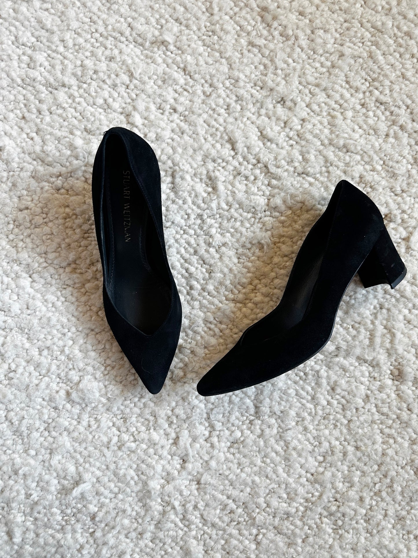 Suede Pointed Toe Pumps Size 8