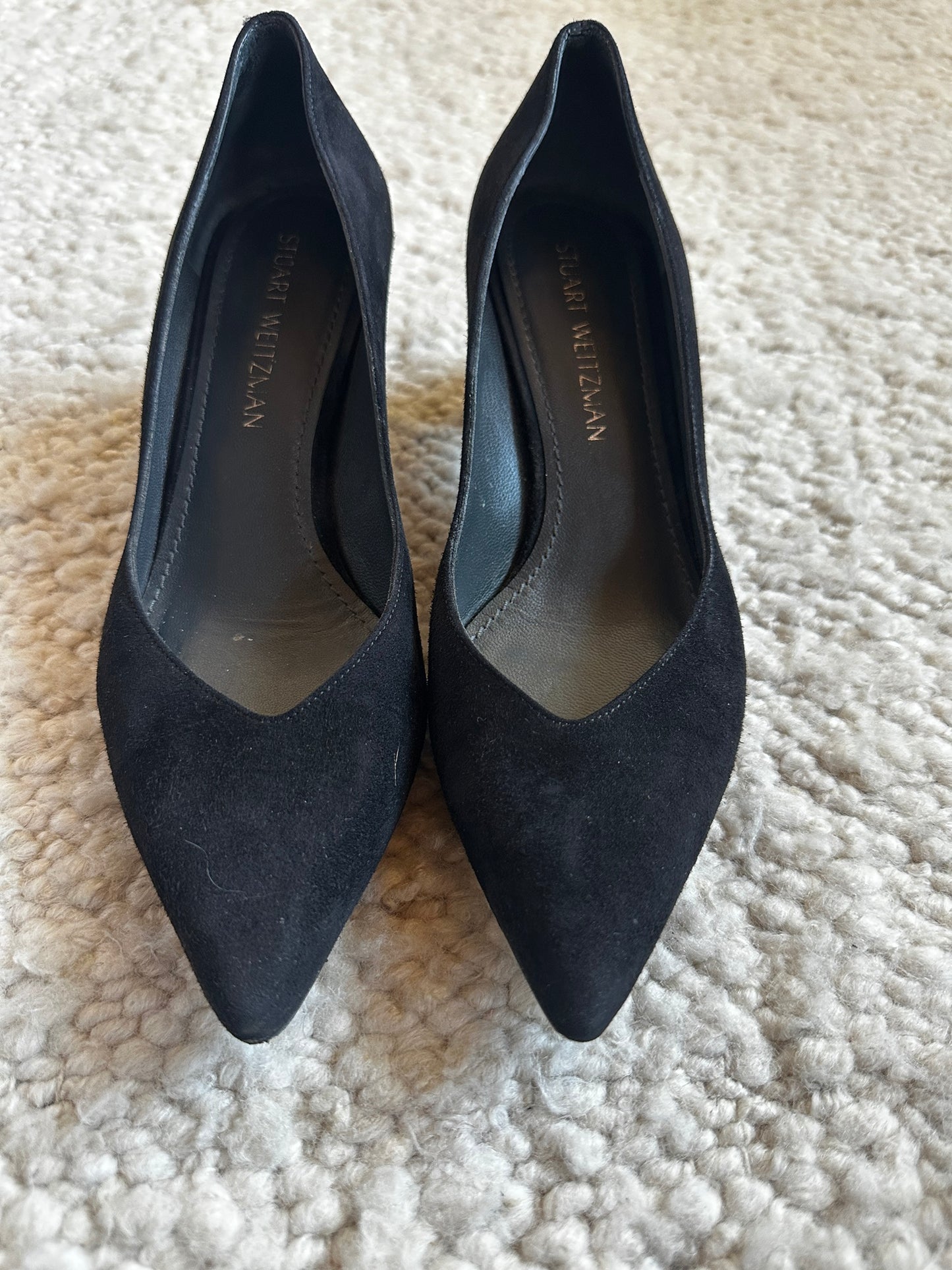 Suede Pointed Toe Pumps Size 8