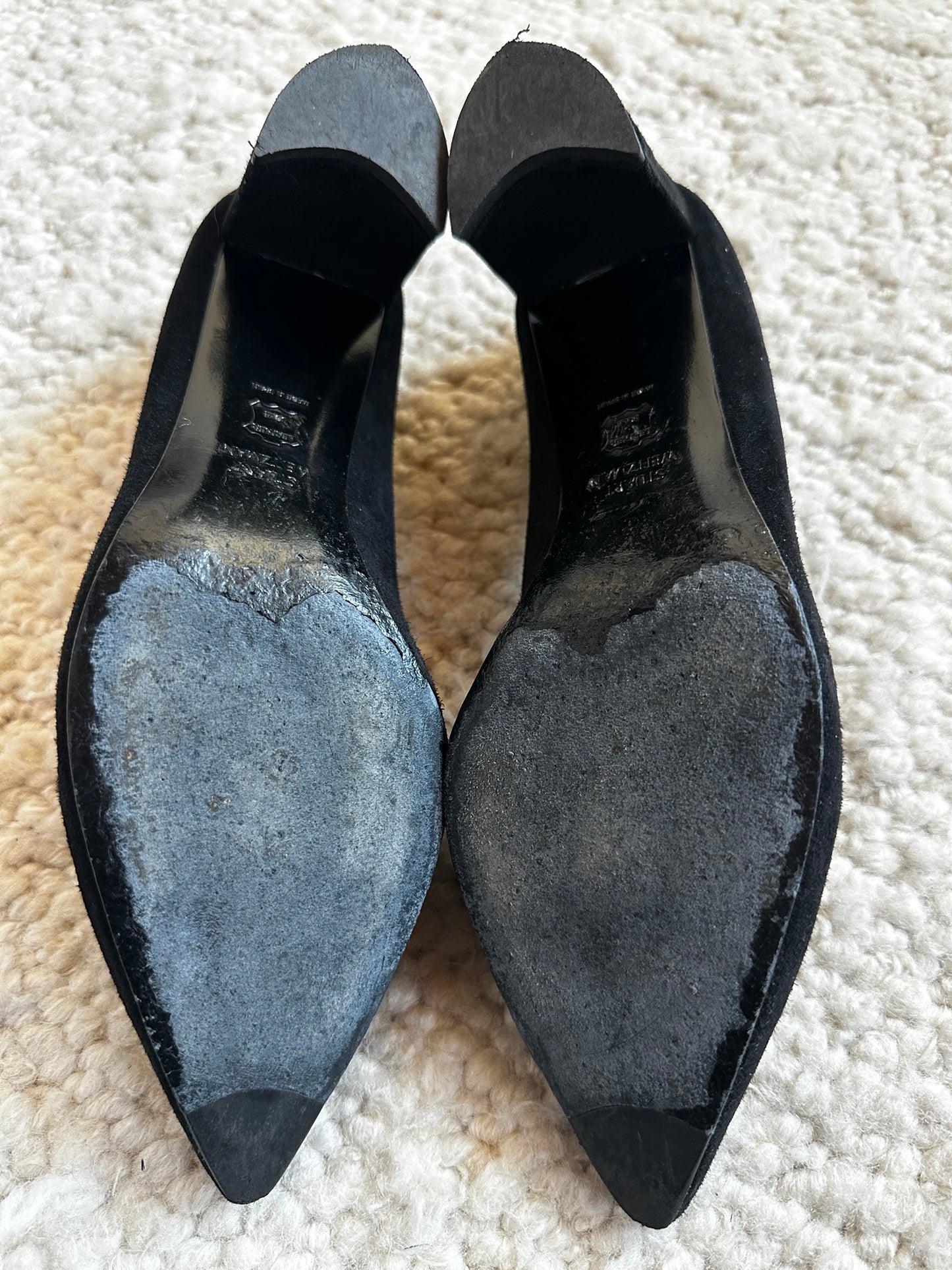 Suede Pointed Toe Pumps Size 8