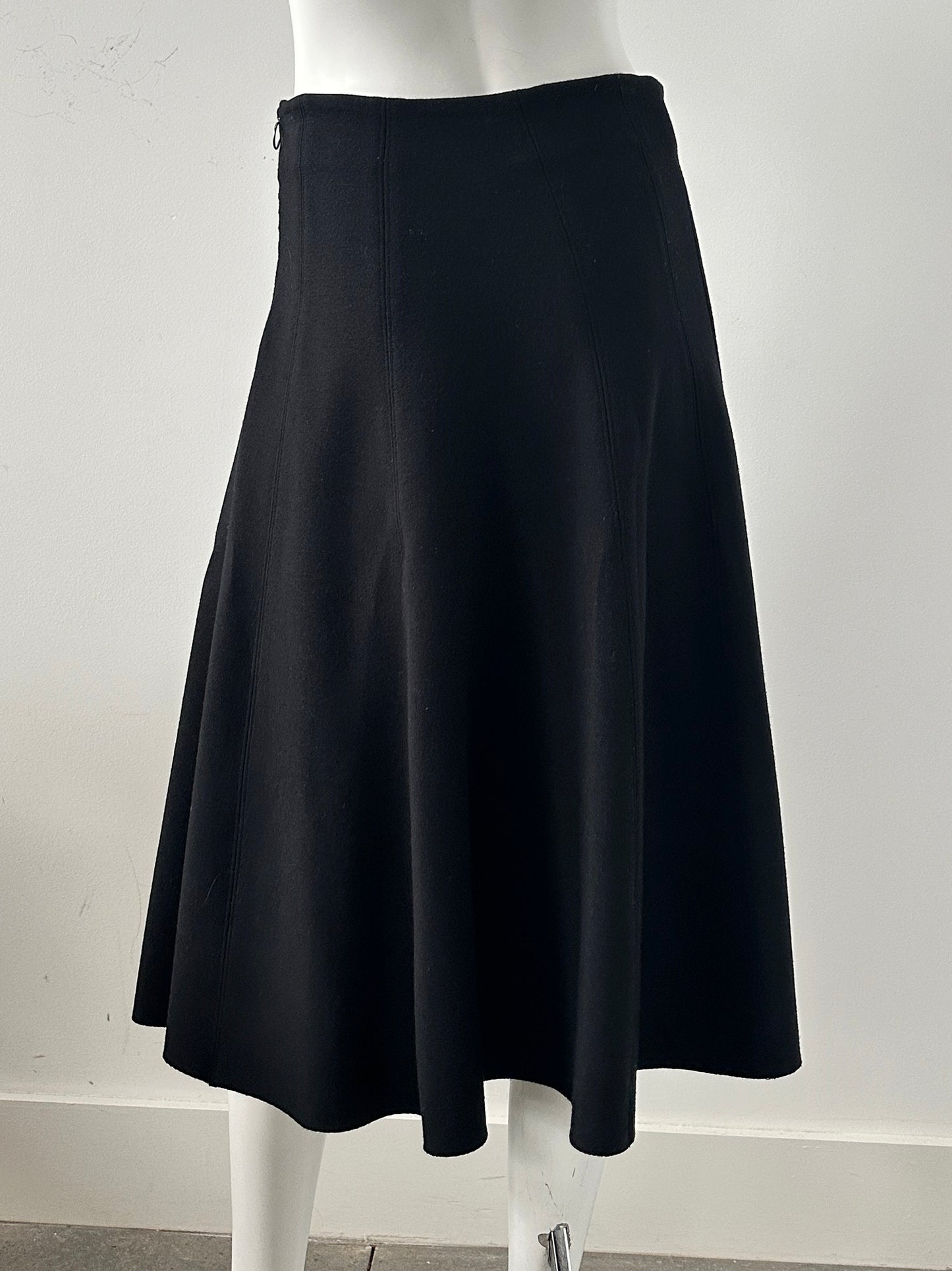 Flared Jersey Midi Skirt Size XS