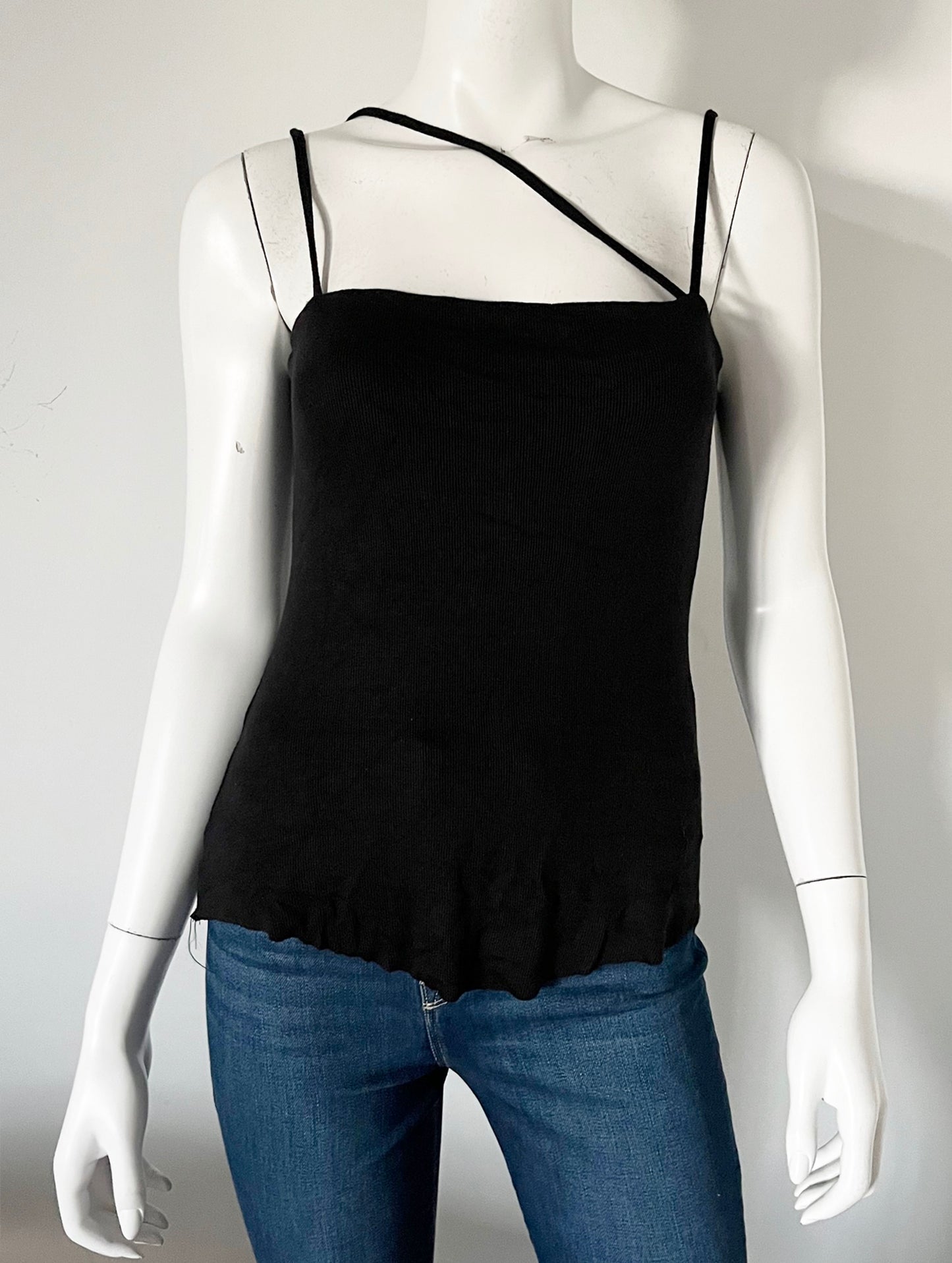 Ribbed Stretch Jersey Tank Size Small