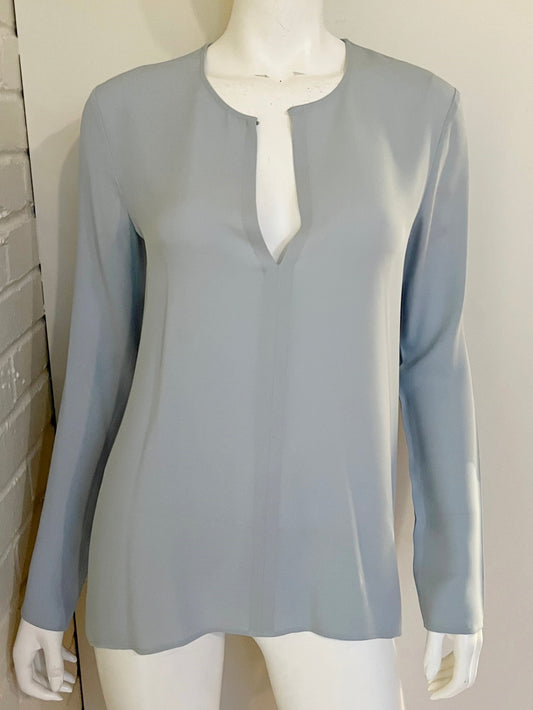 Silk Split Neck Blouse Size Small