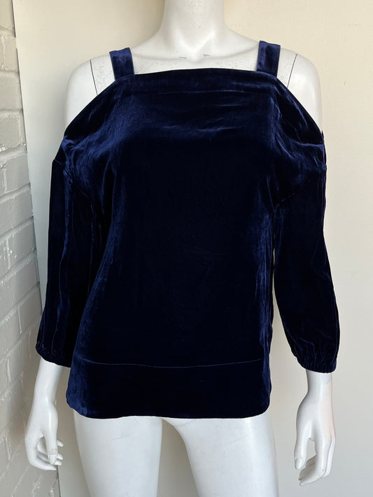 Cold Shoulder Velvet Top Size XS