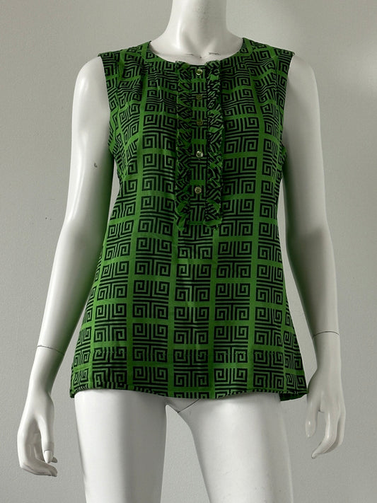 Geometric Sleeveless Blouse Size 10