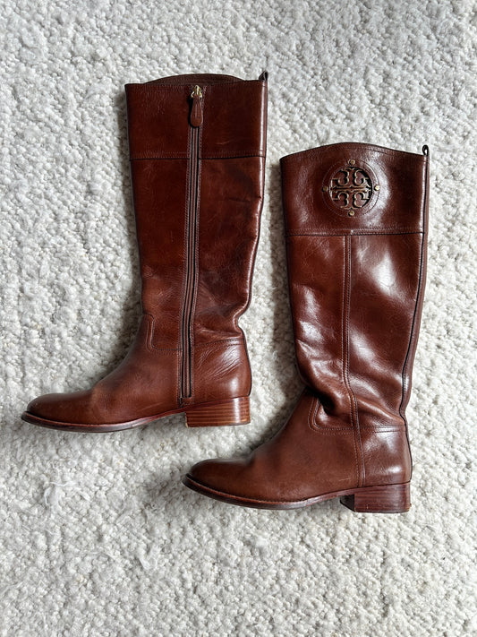 Kiernan Leather Riding Boots Size 8