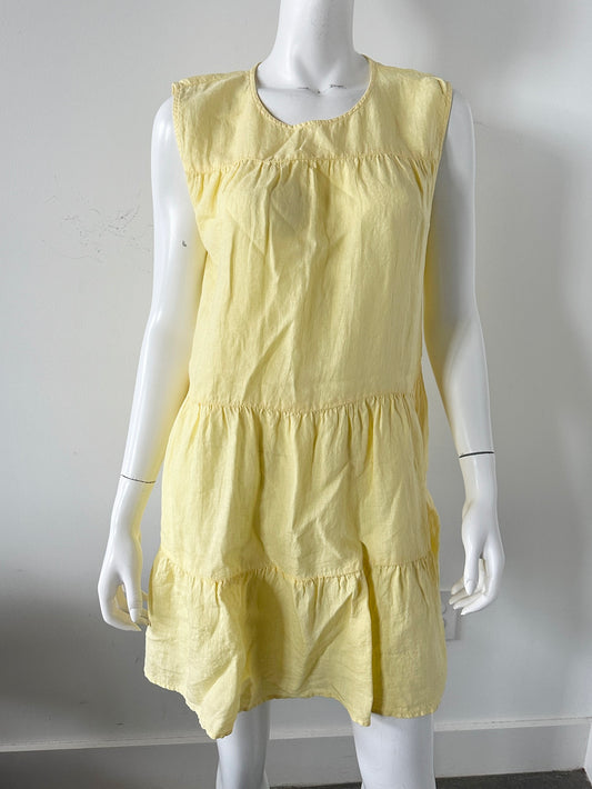 Addie Linen Tiered Dress Size Large NWT