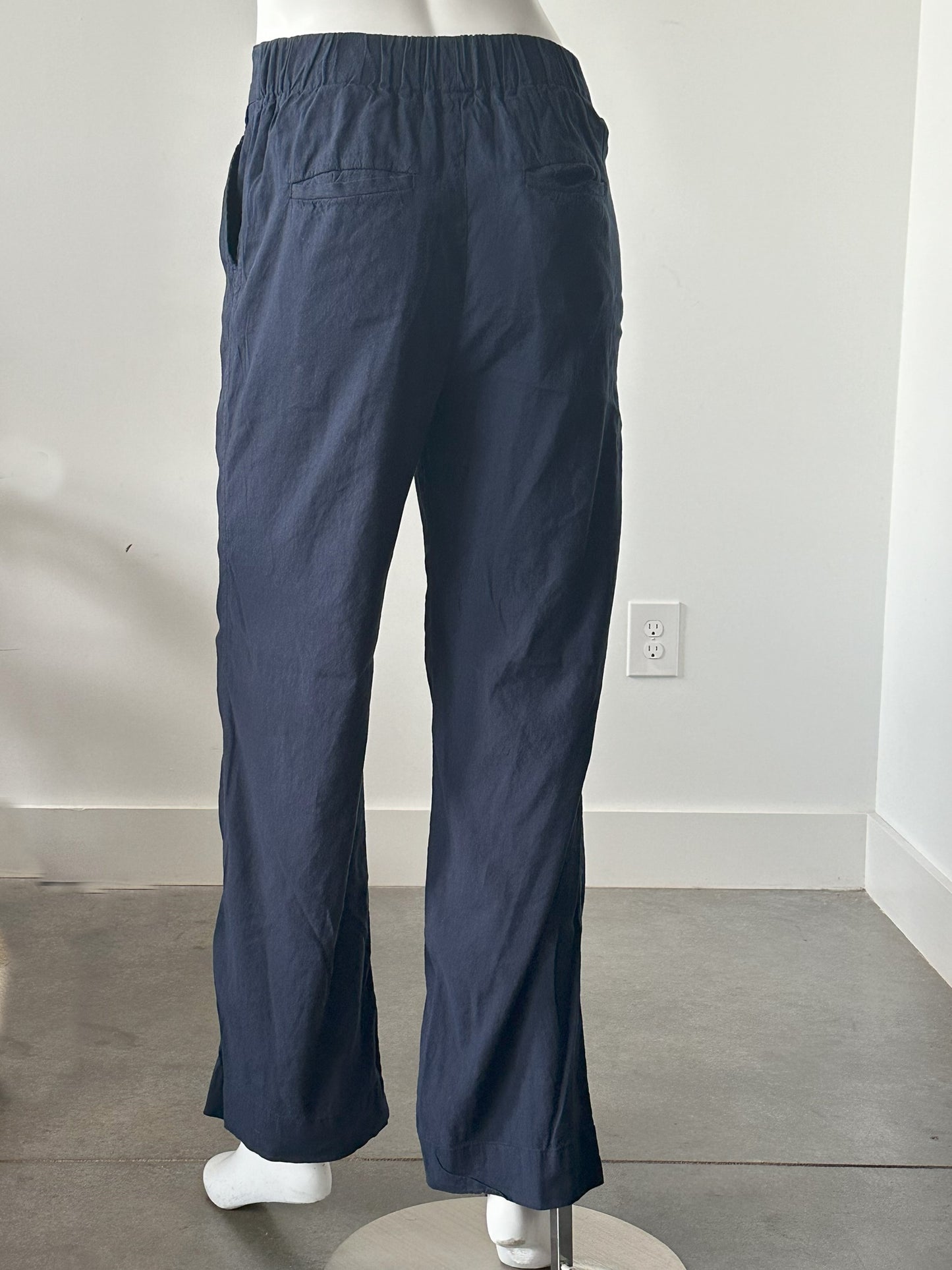 Linen Blend Pull On Wide Leg Pants Size XS