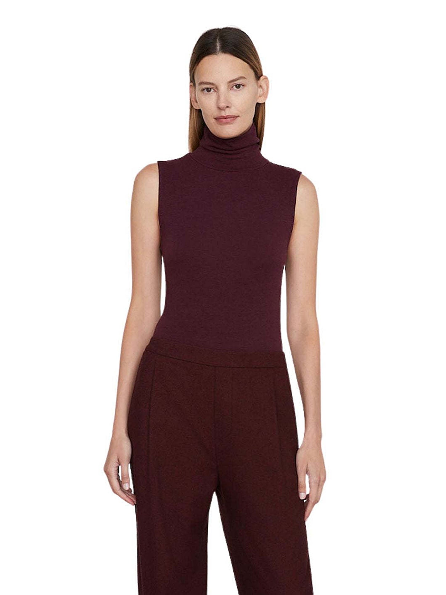 Sleeveless Cotton Blend Turtleneck Size XS