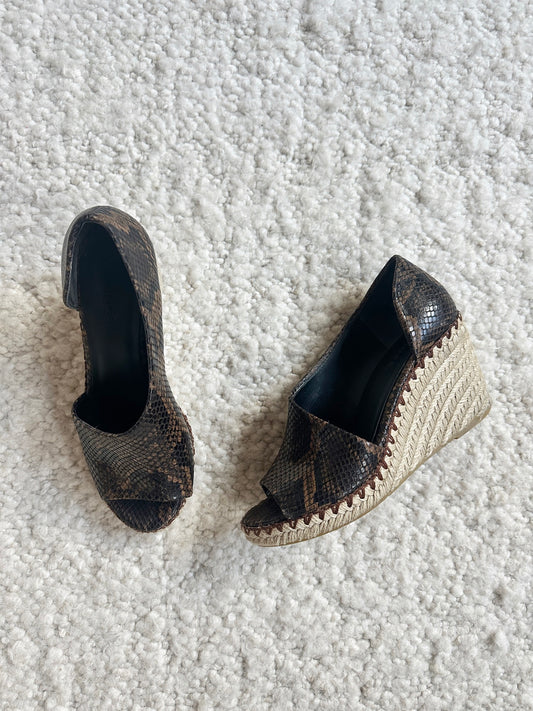 Sonora Snakeskin Espadrille Sandals Size 7