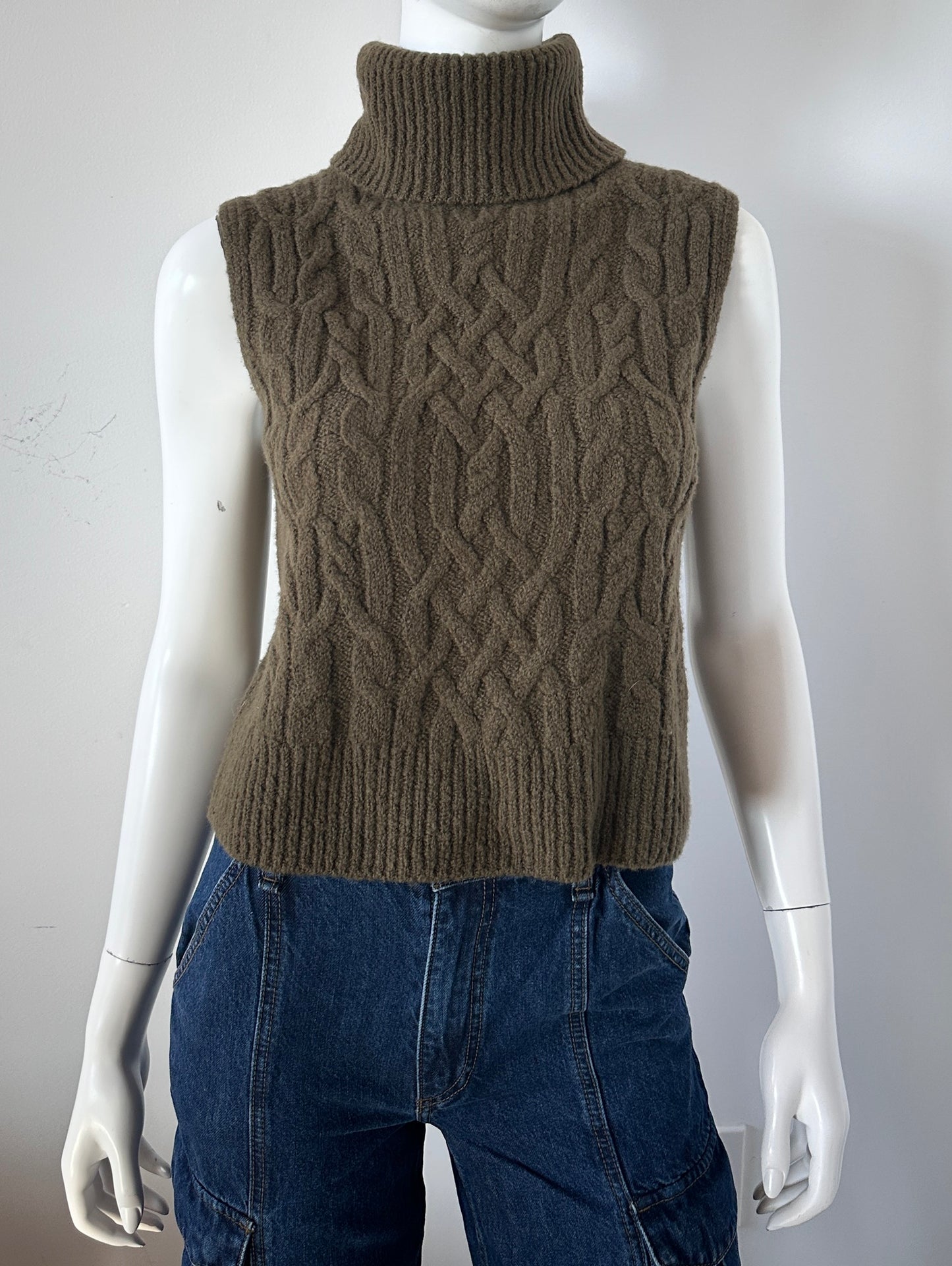 Twisted Cable Shell Sweater Size XS