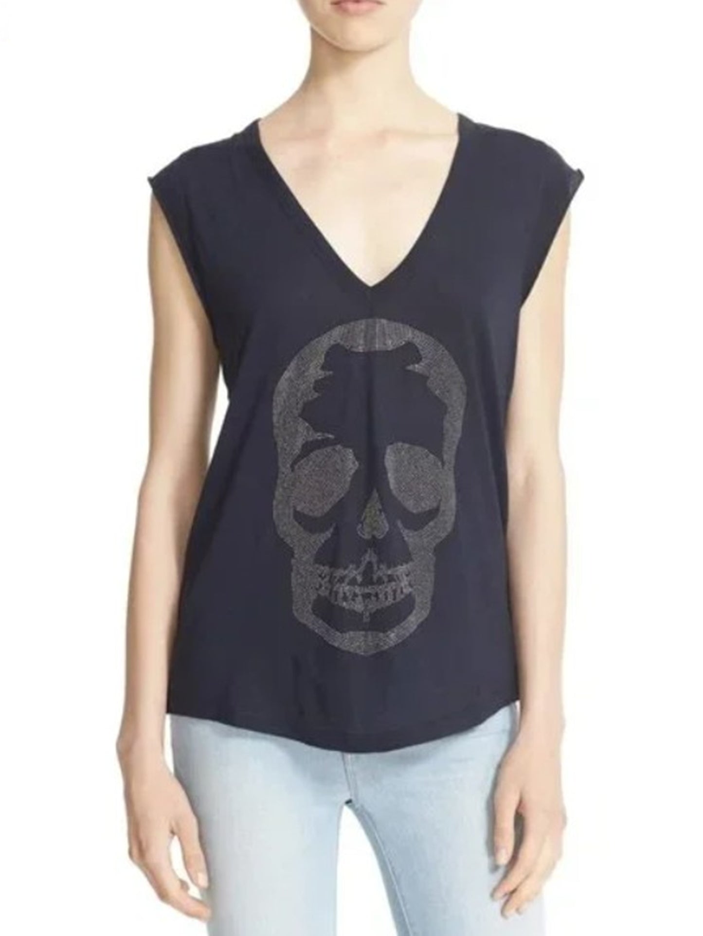 Brooklyn Strass Skull Tee Size XS