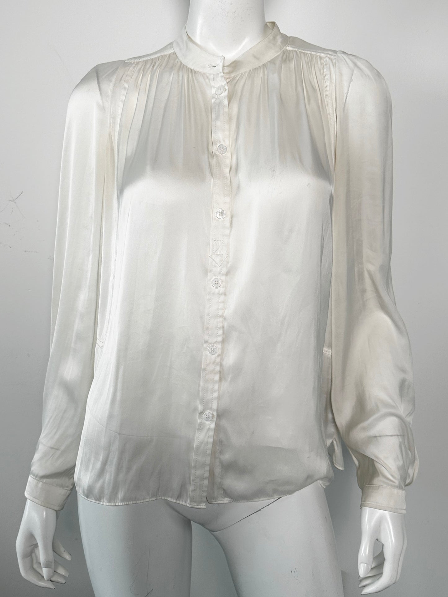 Satin Button Down Top Size Small