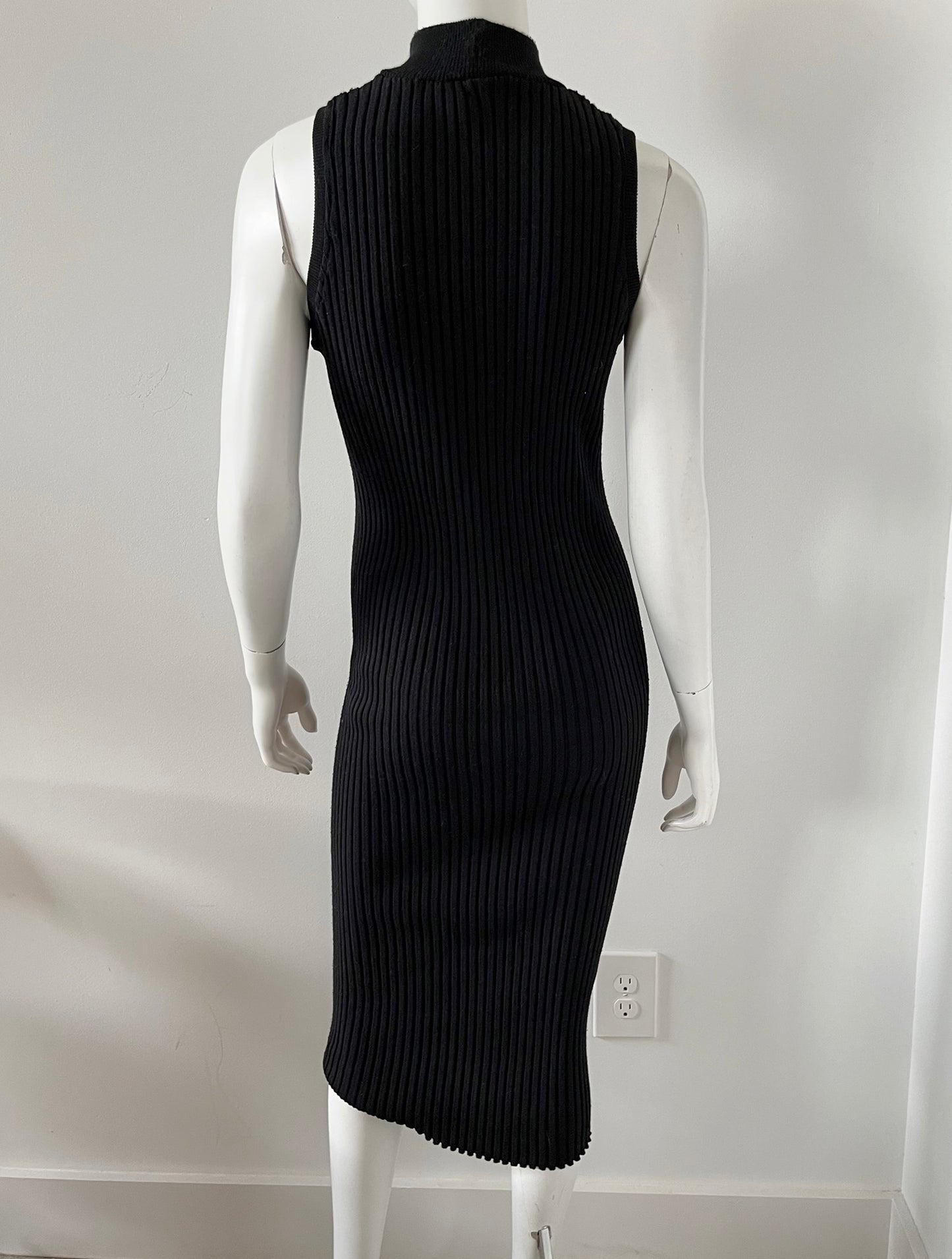 Ribbed Mock Neck Sheath Dress Size XS/Small