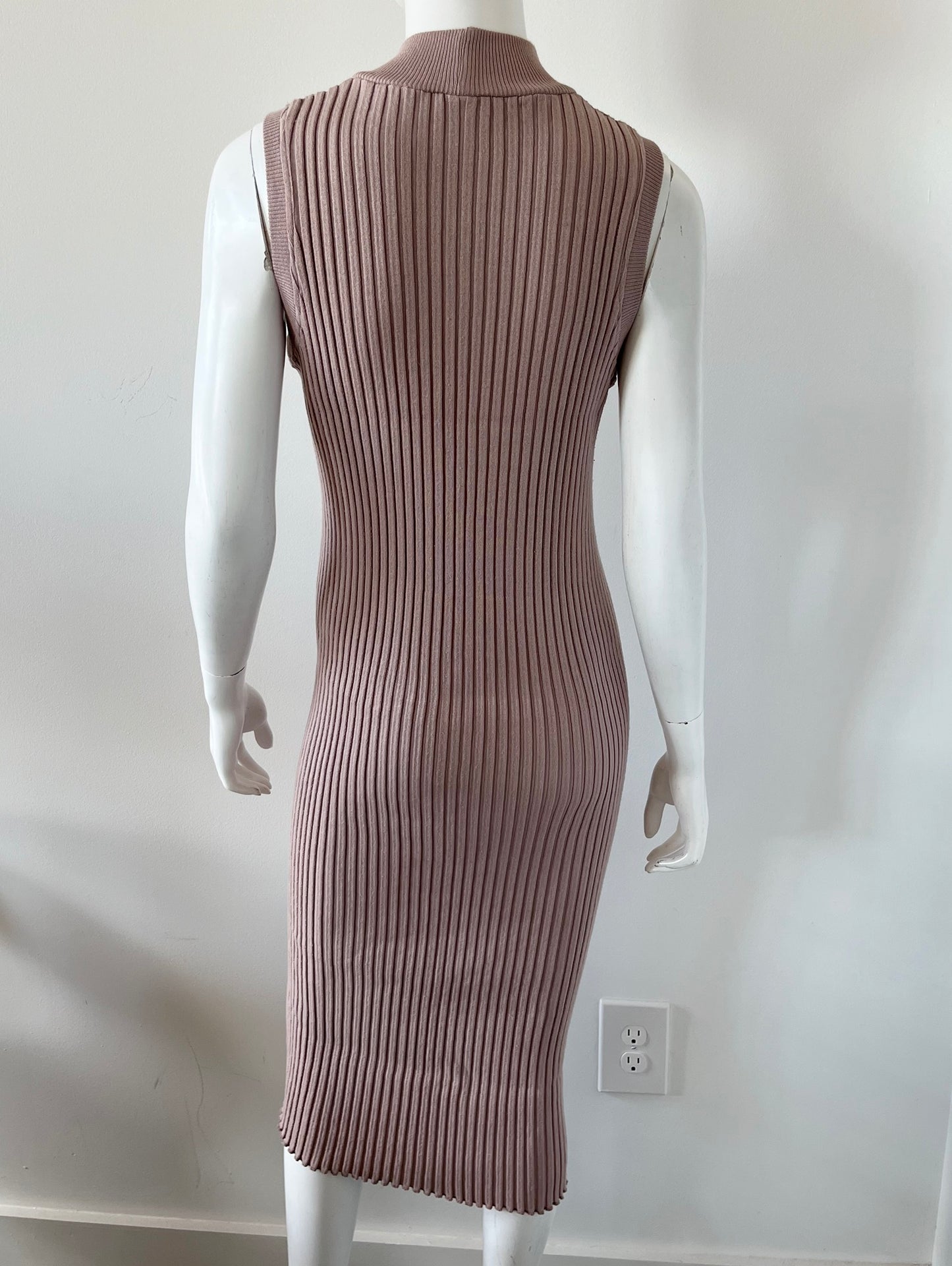 Ribbed Mock Neck Sheath Dress Size XS/Small