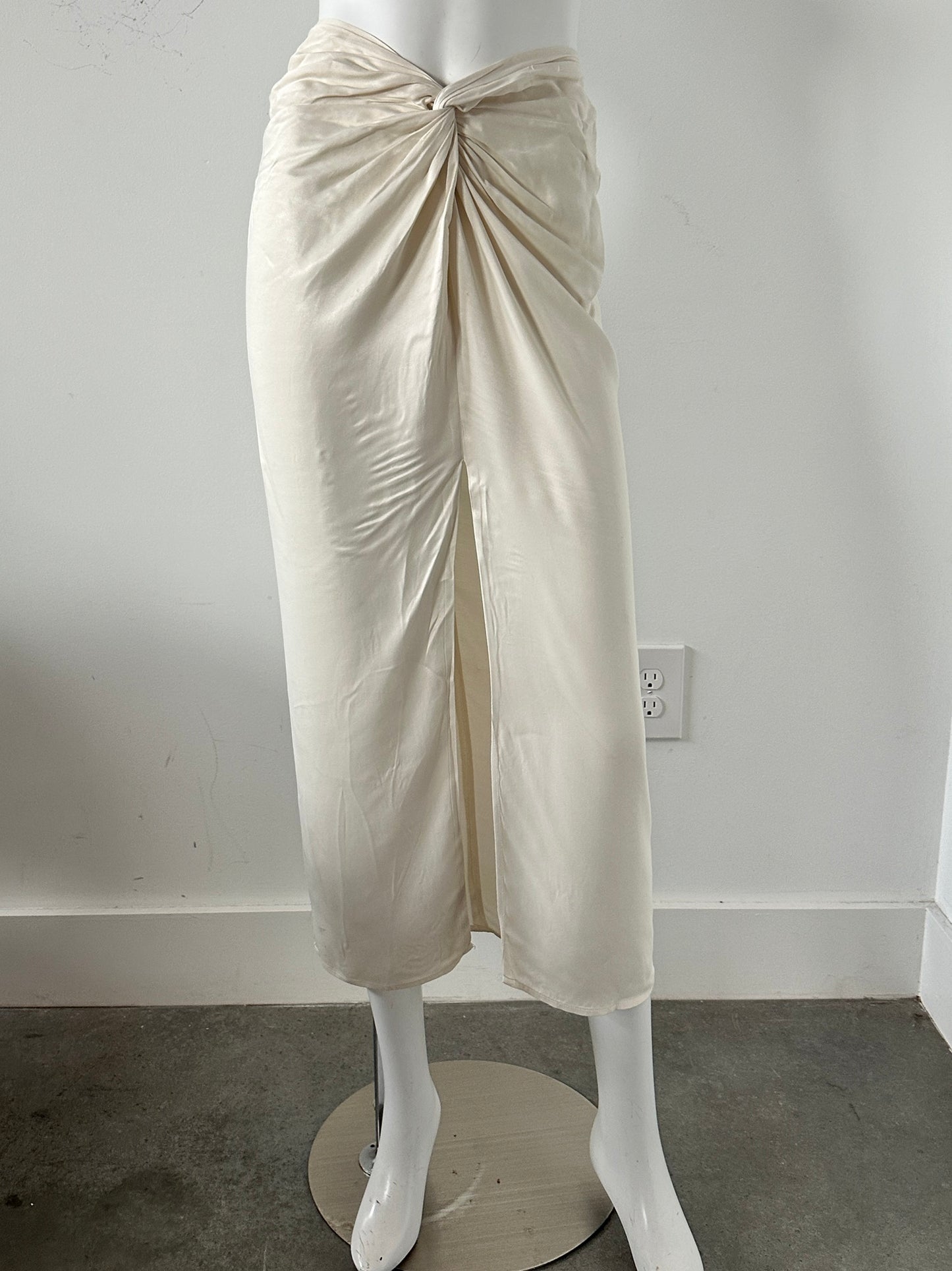 Satin Effect Knotted Skirt Size XS