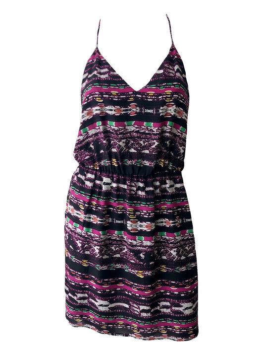 Printed Spaghetti Strap Dress Size Small - lesfilsconsignment