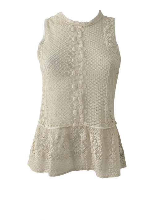 Lace Sleeveless Blouse Size Small