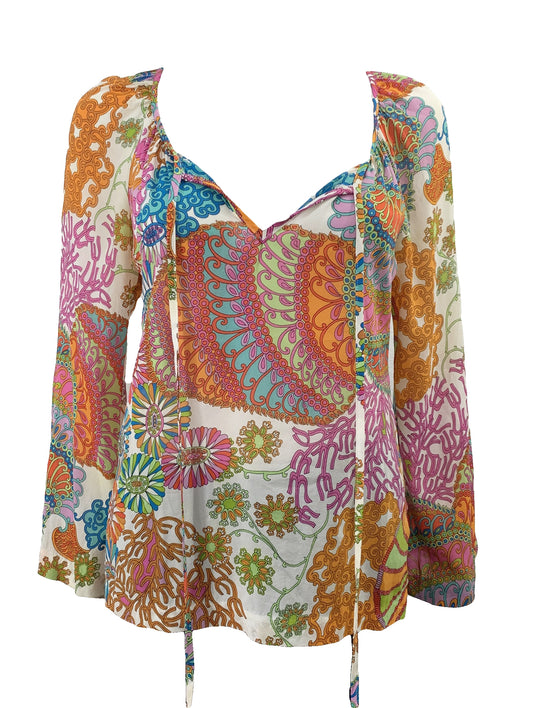 Paisley Flowy Blouse Size XS