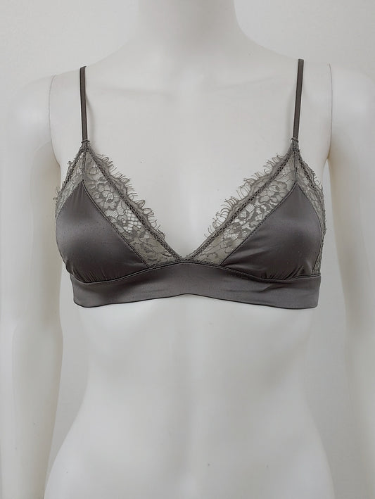 Grey Lace Bralette Size XS