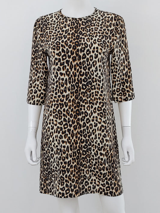 Aubrey Leopard Shift Dress Size Small