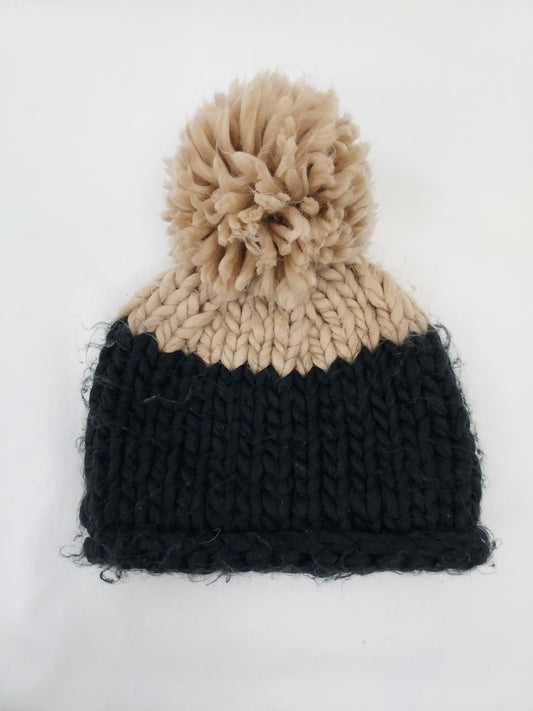 Chunky Knit Pompom Beanie