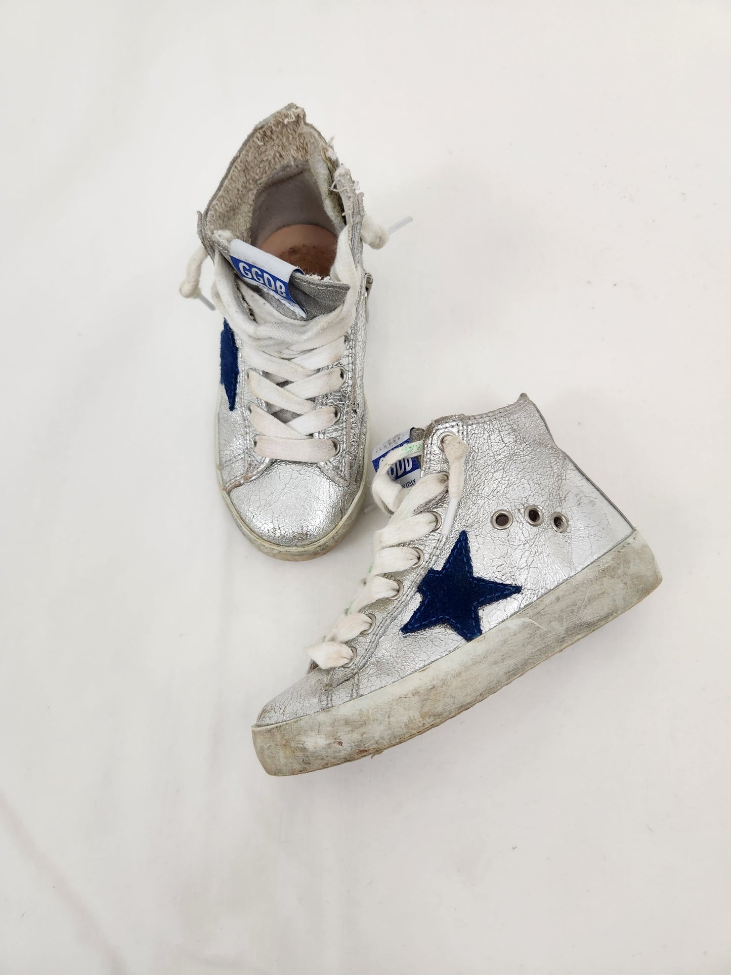 Kids Super Star High Top Sneakers Size 7/23