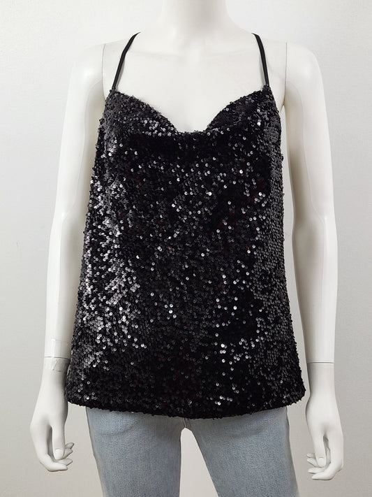 Sequined Cowl Neck Tank Size XS