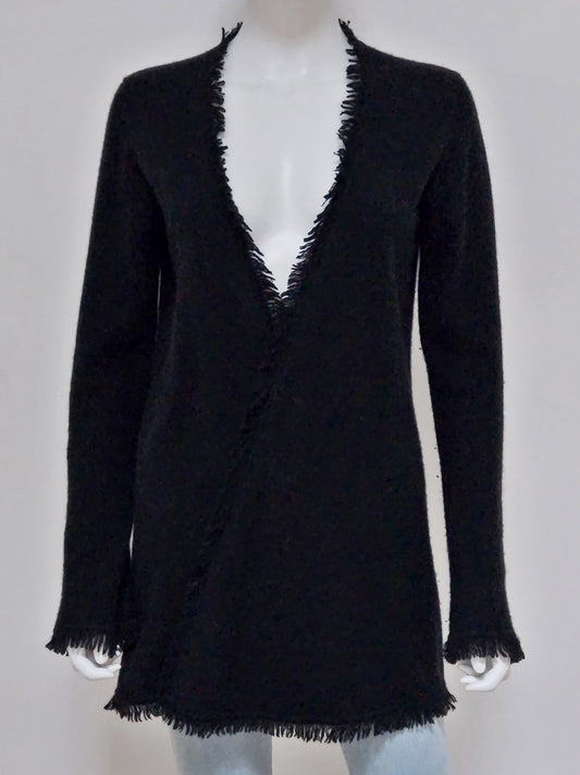 Cashmere Fringe Cardigan Size Small