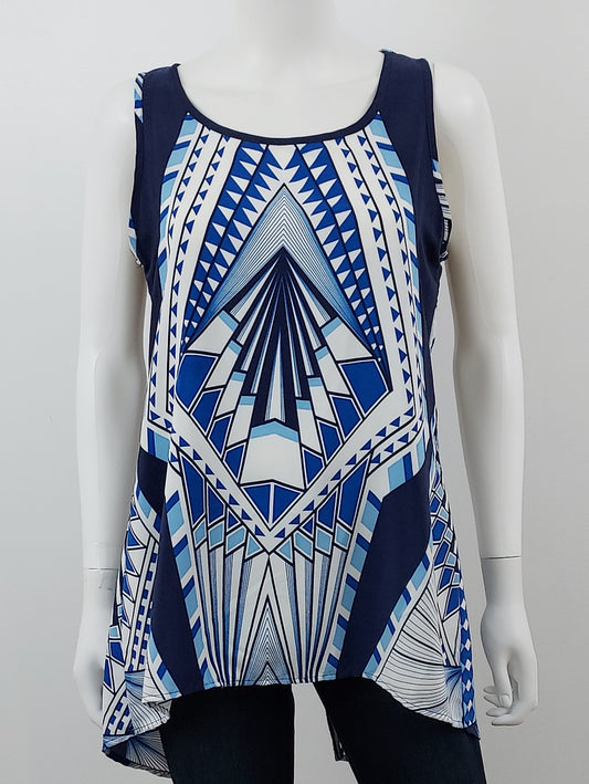 Geometric Sleeveless Top Size Medium